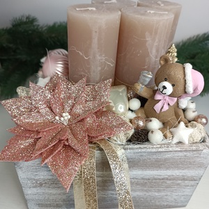 Macis rose gold adventi box - karácsony - adventi díszek - adventi koszorú - Meska.hu