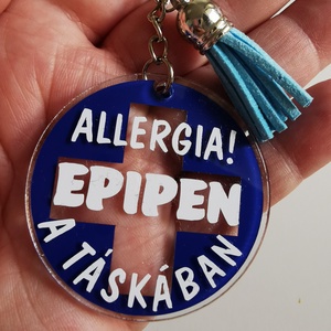 EpiPen jelölő - kulcstartó - táska & tok - kulcstartó & táskadísz - táskaakasztó - Meska.hu