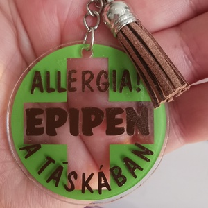 EpiPen jelölő - kulcstartó - táska & tok - kulcstartó & táskadísz - táskaakasztó - Meska.hu