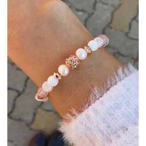 Yvonne Design rosegold luxury kristálykarkötő, Ékszer, Karkötő, Gyöngyös karkötő, , MESKA