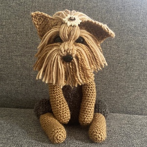 Amigurumi horgolt Yorkshire kutya 23cm - Meska.hu