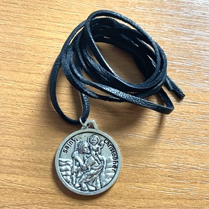 Szent Kristóf medál nyaklánc amulett, Ékszer, Nyaklánc, Medálos nyaklánc, Ékszerkészítés, MESKA