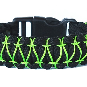 Designer túlélő paracord karkötő biztonsági csattal COBRA XX-STITCH fekete neonzöld (csuklóméret: 18-19cm) - ékszer - karkötő - fonott karkötő - Meska.hu