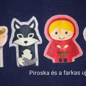 Piroska és a farkas ujjbáb , Játék & Sport, Bábok, Ujjbáb, Varrás, MESKA