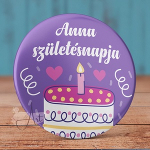 Boldog szülinapot számos kitűző - névre szóló bross - neves aji - happy birthday - cuki ajándék - szülinap - születésnap, Ékszer, Kitűző és Bross, Kitűző, Fotó, grafika, rajz, illusztráció, Mindenmás, MESKA