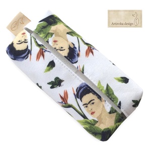 Frida Kahlo  mintás PRÉMIUM papírzsebkendő tartó - Artiroka design - táska & tok - pénztárca & más tok - zsebkendőtartó tok - Meska.hu