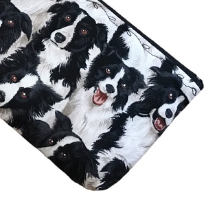 Border Collie kutya mintás, prémium pamut irattartó vagy tolltartó neszesszer, szemüvegtok - Artiroka design - Meska.hu