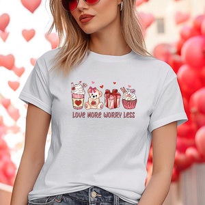 Love more, Valentin-napi Póló, Ajándék pároknak, szerelmeseknek, feleségnek, férjnek, Romantikus Design, - ruha & divat - női ruha - póló, felső - Meska.hu