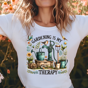 Gardening is My Therapy - Vidám és Stílusos Póló a Kerészet Szerelmeseinek Kényelmes, Puha Anyagú, Ruha & Divat, Női ruha, Póló, felső, , MESKA