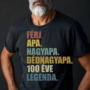 Férj, Apa, Nagyapa 100 Éve Legenda.  Tökéletes Születésnapi Ajándék Férjeknek és Apáknak, Nagyapának, Dédnagyapának! - Meska.hu