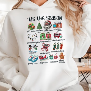 Karácsonyi Tis the Season kapucnis pulóver és sweat-shirt ünnepi kellékekkel  Tökéletes ajándék családnak és barátok, Ruha & Divat, Női ruha, Pulóver, , MESKA