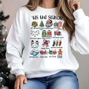 Karácsonyi Tis the Season kapucnis pulóver és sweat-shirt ünnepi kellékekkel  Tökéletes ajándék családnak és barátok - ruha & divat - női ruha - pulóver - Meska.hu