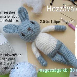 Amigurumi Nyuszika - PDF minta - diy (csináld magad) - szabásminta, útmutató - Meska.hu