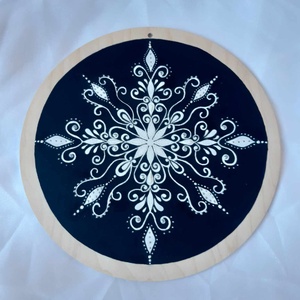 Jégvirág mandala, Otthon & Életmód, Dekoráció, Spiritualitás, Mandala, Famegmunkálás, Festészet, MESKA