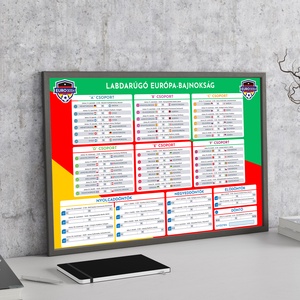 2024 Foci EB Meccs Naptár, Menetrend - magyar nyelvű (ZPS) - művészet - grafika & illusztráció - digitális - Meska.hu