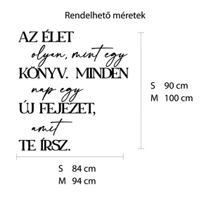 Fából készült felirat- Az élet olyan, mint egy könyv - otthon & életmód - dekoráció - fali és függő dekoráció - felirat - Meska.hu