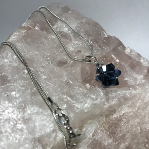 Swarovski Metallic Blue 925 Sterling Ezüst nyaklánc medállal - ékszer - nyaklánc - medálos nyaklánc - Meska.hu