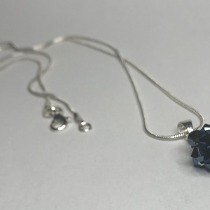 Swarovski Metallic Blue 925 Sterling Ezüst nyaklánc medállal - ékszer - nyaklánc - medálos nyaklánc - Meska.hu