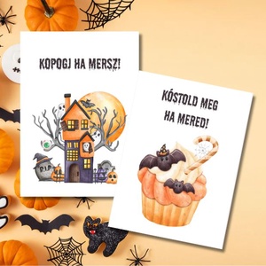 Nyomtatható páros halloween képkészlet halloweeni party buli, Otthon & Lakás, Dekoráció, Halloween, Halloweeni ajtódíszek és ablakdíszek, Fotó, grafika, rajz, illusztráció, MESKA