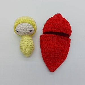 Aki bújt, aki nem Amigurumi légy lárva bábbal - játék & sport - plüssállat & játékfigura - más figura - Meska.hu