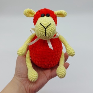 Pihe-puha amigurumi bárányka - játék & sport - plüssállat & játékfigura - plüss bárány - Meska.hu