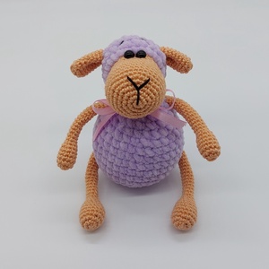 Pihe-puha amigurumi bárányka - játék & sport - plüssállat & játékfigura - plüss bárány - Meska.hu