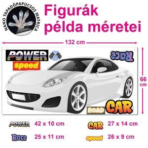 Sportcar white - otthon & életmód - babaszoba, gyerekszoba - gyerekszoba falmatrica - Meska.hu