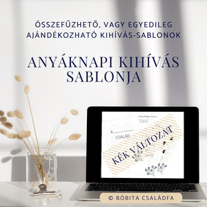 Anyáknapi családfa összeállítás sablon (kék változat), Művészet, Grafika & Illusztráció, Digitális, Fotó, grafika, rajz, illusztráció, Mindenmás, MESKA