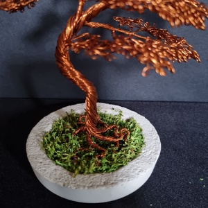 Drót bonsai fa - otthon & életmód - dekoráció - asztal és polc dekoráció - bonsai - Meska.hu