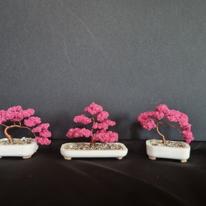 Mini bonsai fák 3db - otthon & életmód - dekoráció - asztal és polc dekoráció - bonsai - Meska.hu