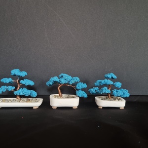 Mini bonsai fák 3db - otthon & életmód - dekoráció - asztal és polc dekoráció - bonsai - Meska.hu