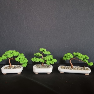 Mini bonsai fák 3db, Otthon & Életmód, Dekoráció, Asztal és polc dekoráció, Bonsai, Fémmegmunkálás, Mindenmás, MESKA