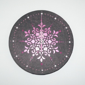 Pink mandala - egyedi, festett fa falióra - otthon & életmód - dekoráció - fali és függő dekoráció - falióra & óra - Meska.hu