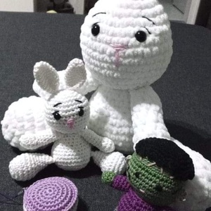 Nyuszi amigurumi figura - játék & sport - plüssállat & játékfigura - nyuszi - Meska.hu