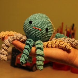 Polip amigurumi figura - játék & sport - plüssállat & játékfigura - polip - Meska.hu