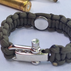 7 mm , 1-Lövetű Töltény paracord karkötő, Vadászékszer - ékszer - karkötő - fonott karkötő - Meska.hu