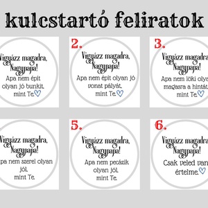 Vigyázz magadra, Nagypapa! - 6 választható felirattal - táska & tok - kulcstartó & táskadísz - kulcstartó - Meska.hu