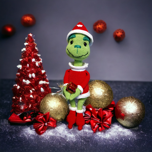 Grinch 35cm magas horgolt amigurumi figura  - Meska.hu