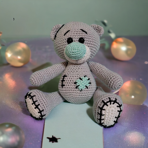 Foltos Maci Amigurumi horgolt 20cm  - játék & sport - plüssállat & játékfigura - maci - Meska.hu