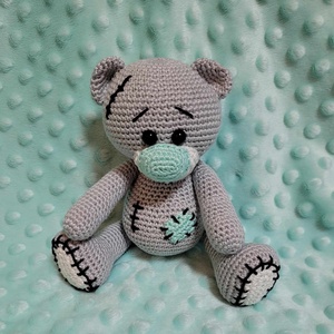 Foltos Maci Amigurumi horgolt 20cm  - játék & sport - plüssállat & játékfigura - maci - Meska.hu