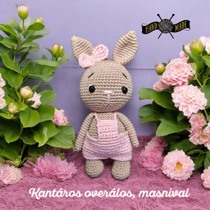 Pocakos Nyuszi 20cm magas amigurumi horgolt  - játék & sport - plüssállat & játékfigura - nyuszi - Meska.hu