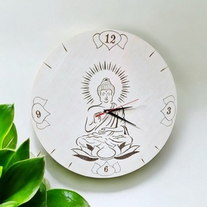 Buddha ÓRA 40cm átmérőjű  - otthon & életmód - dekoráció - fali és függő dekoráció - falióra & óra - Meska.hu