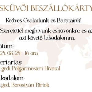 Esküvői beszállókártya (E29) - esküvő - meghívó & kártya - meghívó - Meska.hu