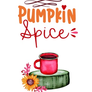 Pumpkin spice őszi falikép - otthon & lakás - dekoráció - kép & falikép - üvegkép - Meska.hu