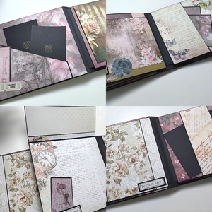 'Preserved memories' vintage emlékalbum, fotóalbum, scrapbook - otthon & életmód - papír írószer - album & fotóalbum - Meska.hu