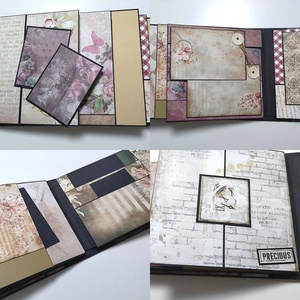 'Preserved memories' vintage emlékalbum, fotóalbum, scrapbook - otthon & életmód - papír írószer - album & fotóalbum - Meska.hu