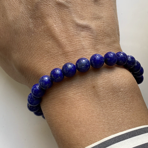 Belső igazság - lapis lazuli karkötő 8 mm, Ékszer, Karkötő, Gyöngyös karkötő, Ékszerkészítés, MESKA