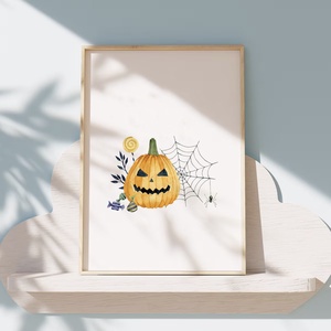 Halloween falikép, tök poszter, őszi kép, Otthon & Lakás, Dekoráció, Kép & Falikép, Poszter, Fotó, grafika, rajz, illusztráció, MESKA