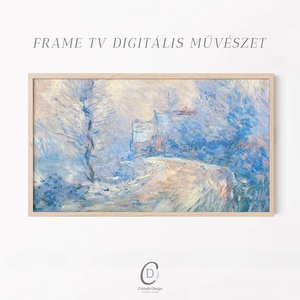 Monet festmény, karácsonyi dekoráció, Samsung Frame TV kép, digitális, Karácsony, Karácsonyi lakásdekoráció, Karácsonyi lakásdíszek, Fotó, grafika, rajz, illusztráció, MESKA