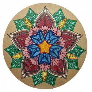 Életerő mandala, kézzel festett kerek falidísz - otthon & lakás - dekoráció - spiritualitás - mandala - Meska.hu